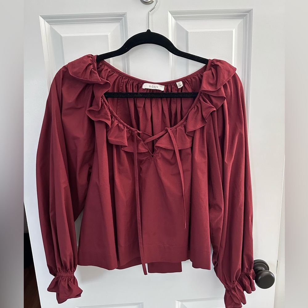 Doen Jules Top in Mahogany Size Small